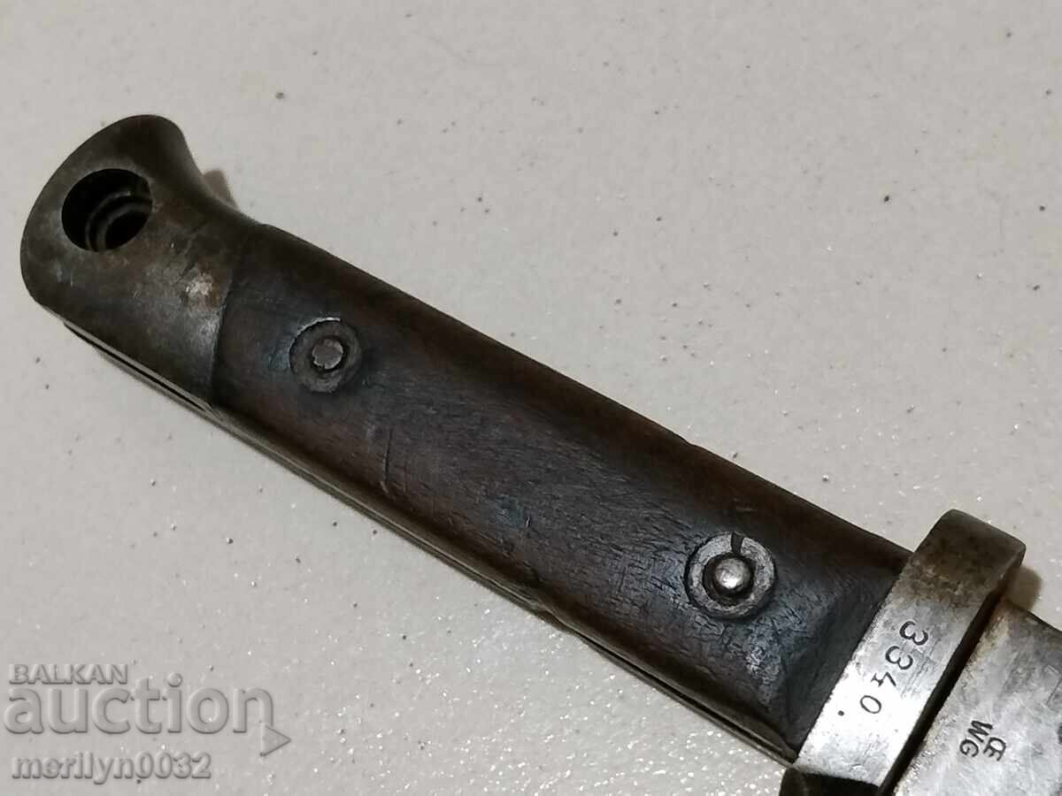 Trenched dagger knife from bayonet M-88 blade WW1 - 7