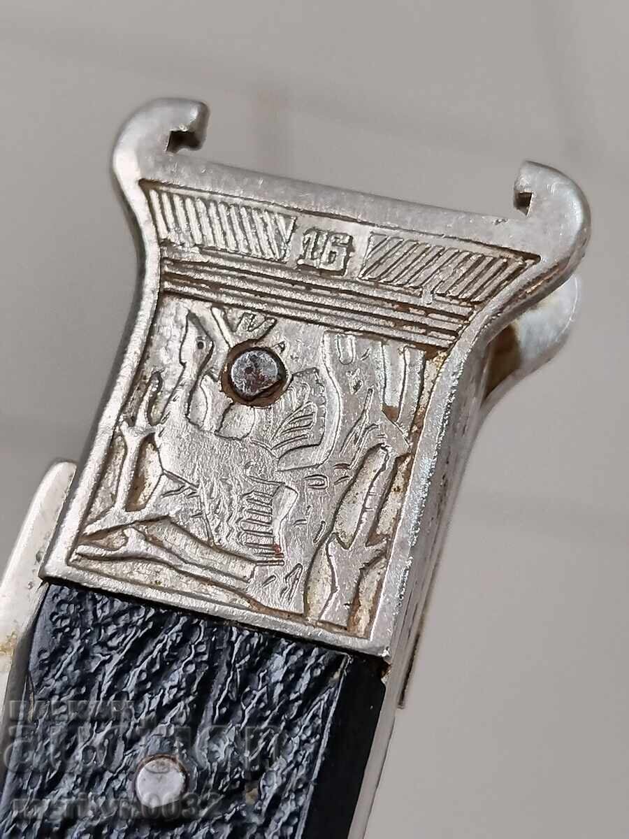 Παλιό ΕΣΣΔ Ρωσικό κυνηγετικό μαχαίρι χωρίς μαχαίρι, τσεκ - 5 Παλιό ΕΣΣΔ Ρωσικό κυνηγετικό μαχαίρι χωρίς μαχαίρι, τσεκ - 5