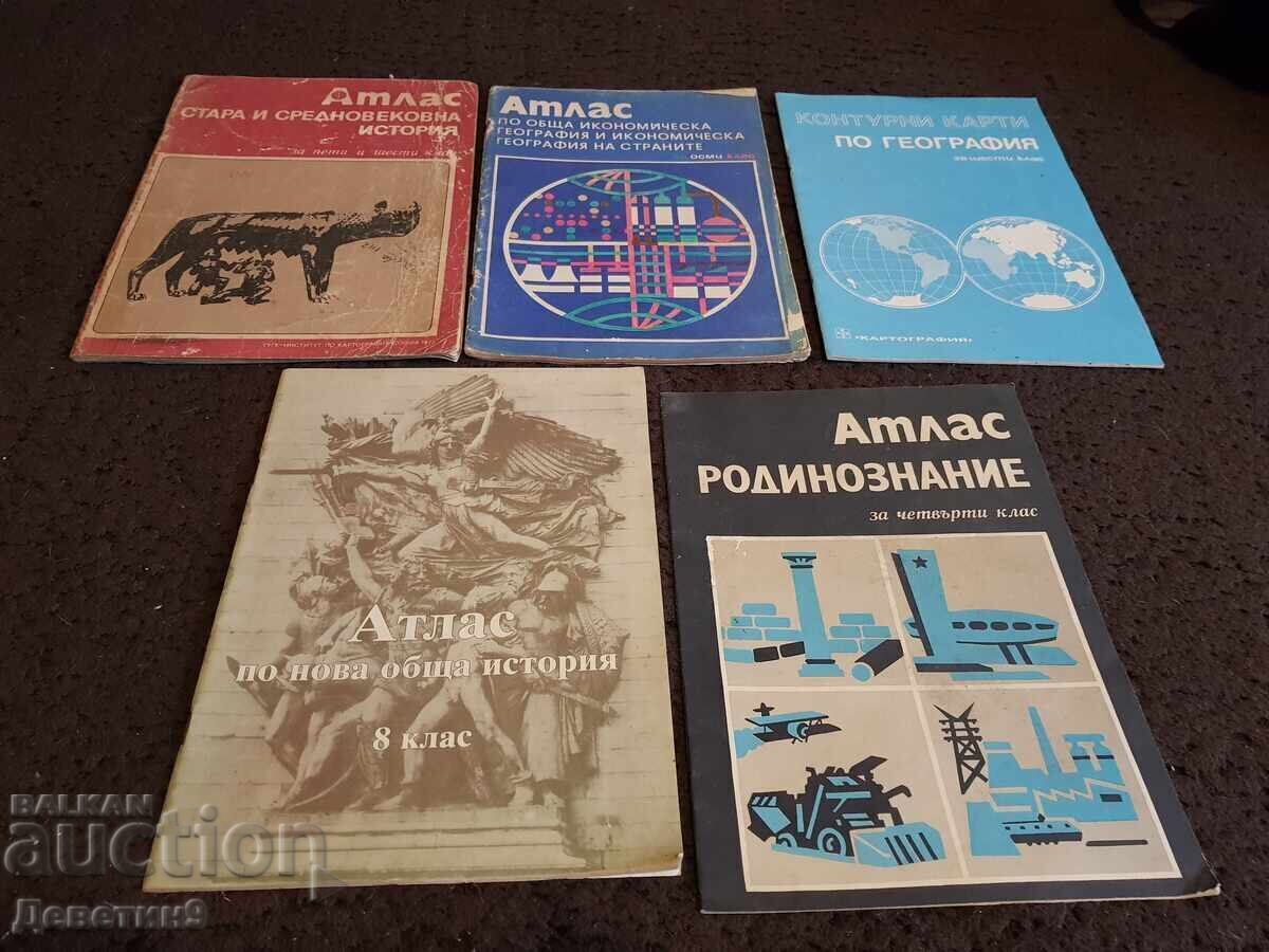 Collection "Old Educational Atlases" - 17 pcs. - 5 Collection "Old Educational Atlases" - 17 pcs. - 5