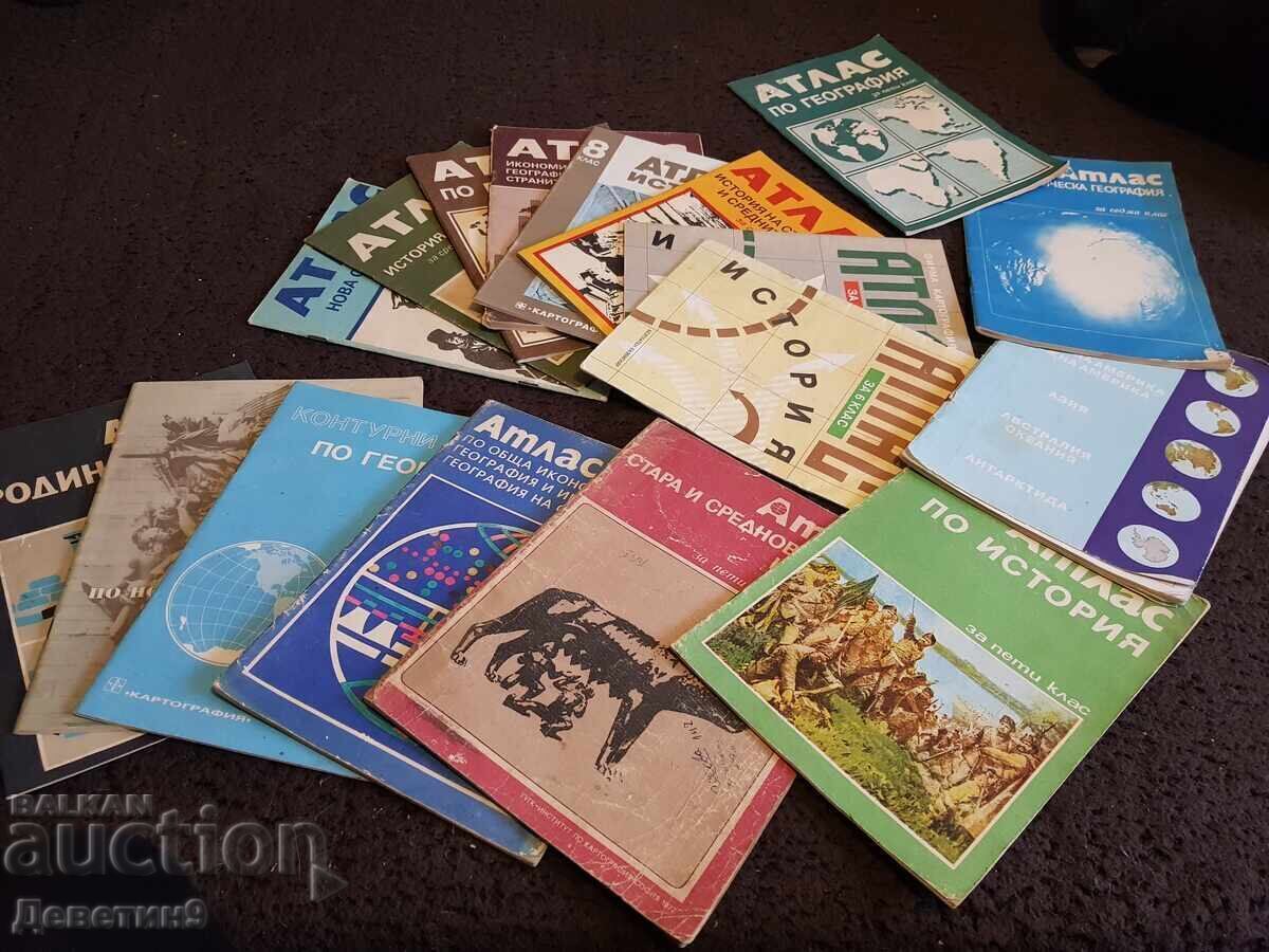 Collection "Old Educational Atlases" - 17 pcs. Collection "Old Educational Atlases" - 17 pcs.