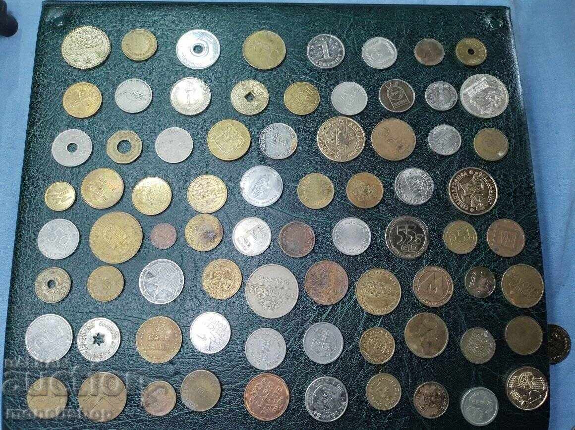 Delivery of 250pcs. different tokens from all over the world