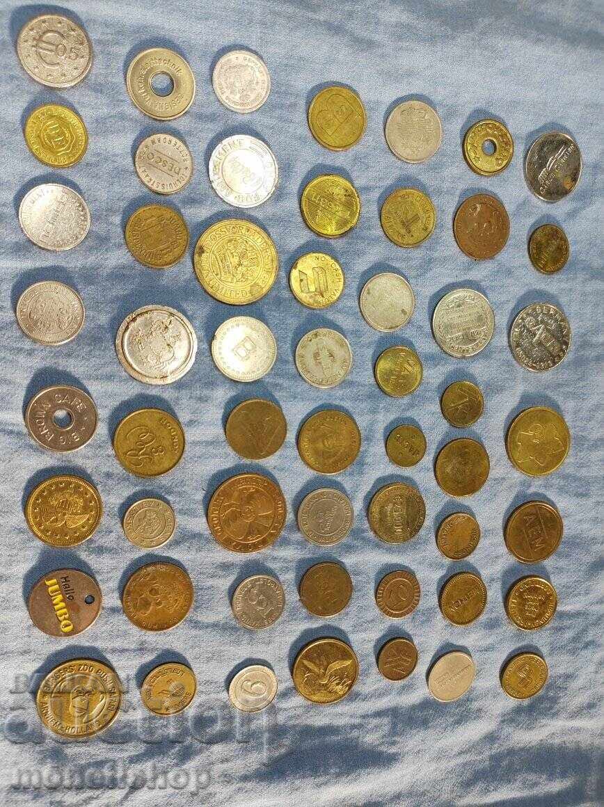 150pcs. different tokens from all over the world with price 150.00 BGN | € 76.69