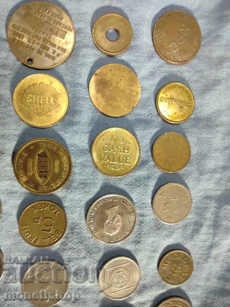 150pcs. different tokens from all over the world - 5