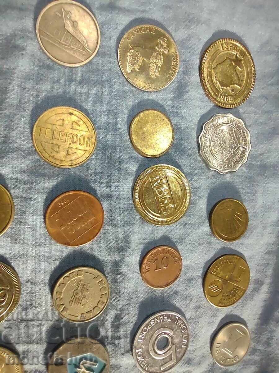 150pcs. different tokens from all over the world - 7