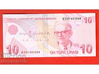 TURKEY 10 Lira issue 2009 - SERIES B NEW UNC