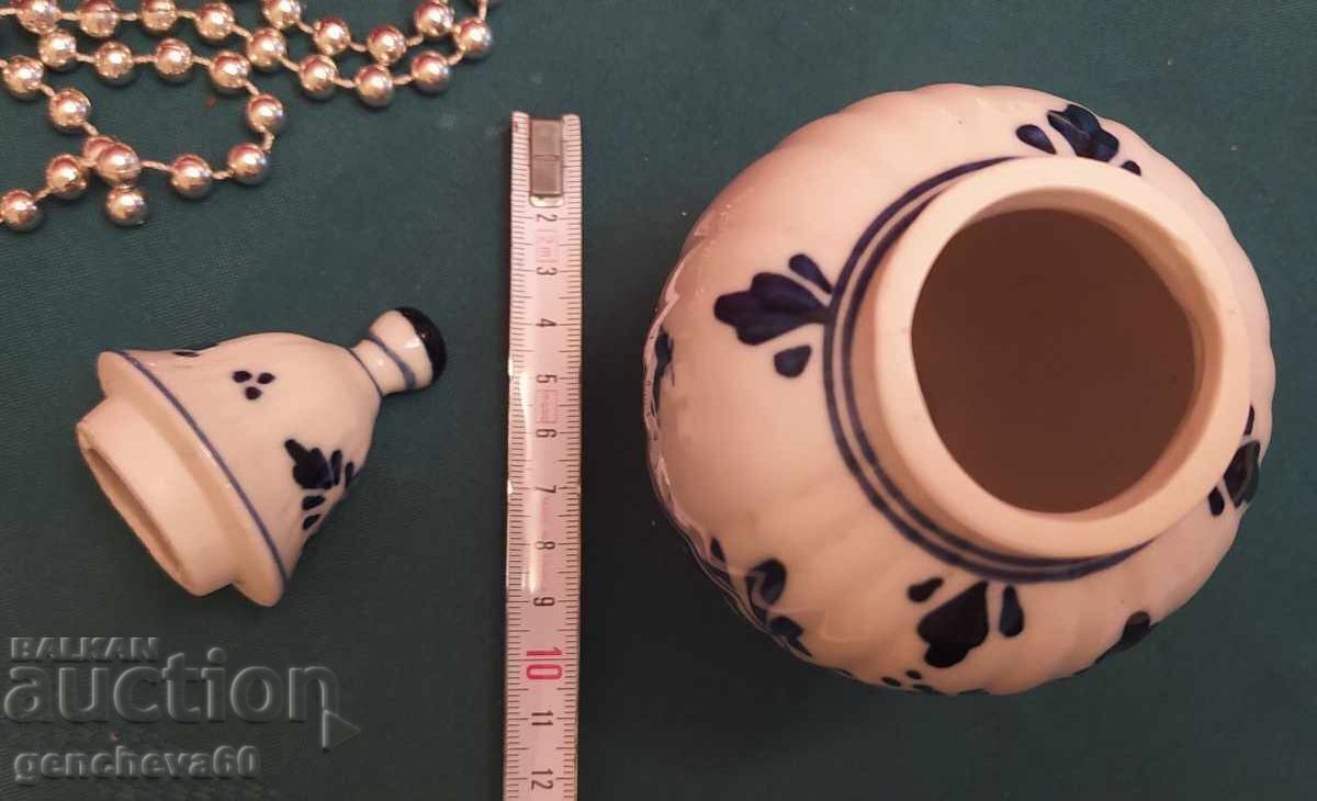 Auction Hand-painted Delft Urn Jar - Netherlands Auction Hand-painted Delft Urn Jar - Netherlands