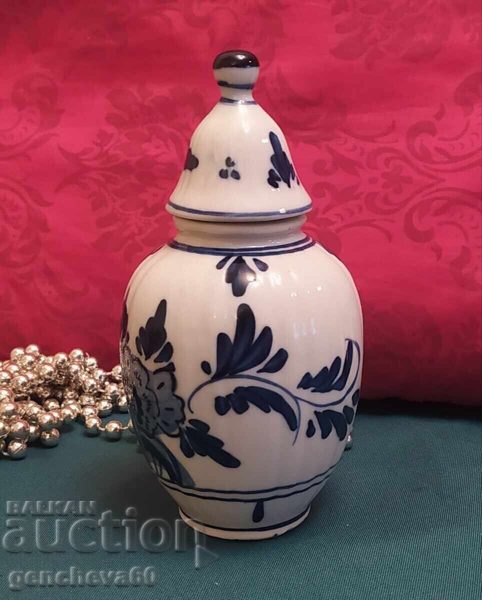 Delivery of Hand-painted Delft Urn Jar - Netherlands Delivery of Hand-painted Delft Urn Jar - Netherlands
