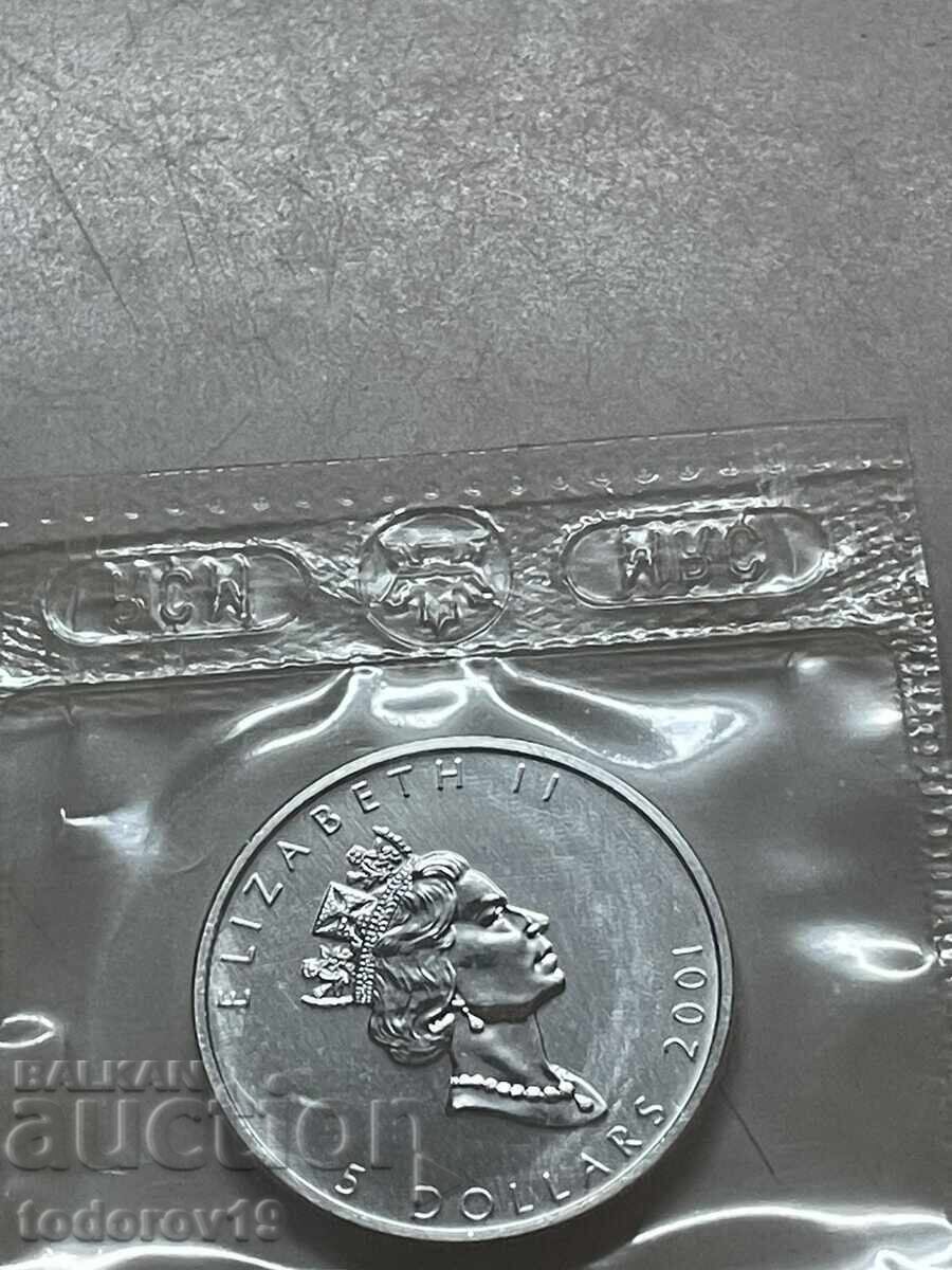 Delivery of 1 oz Silver Maple Leaf - 2001 Delivery of 1 oz Silver Maple Leaf - 2001