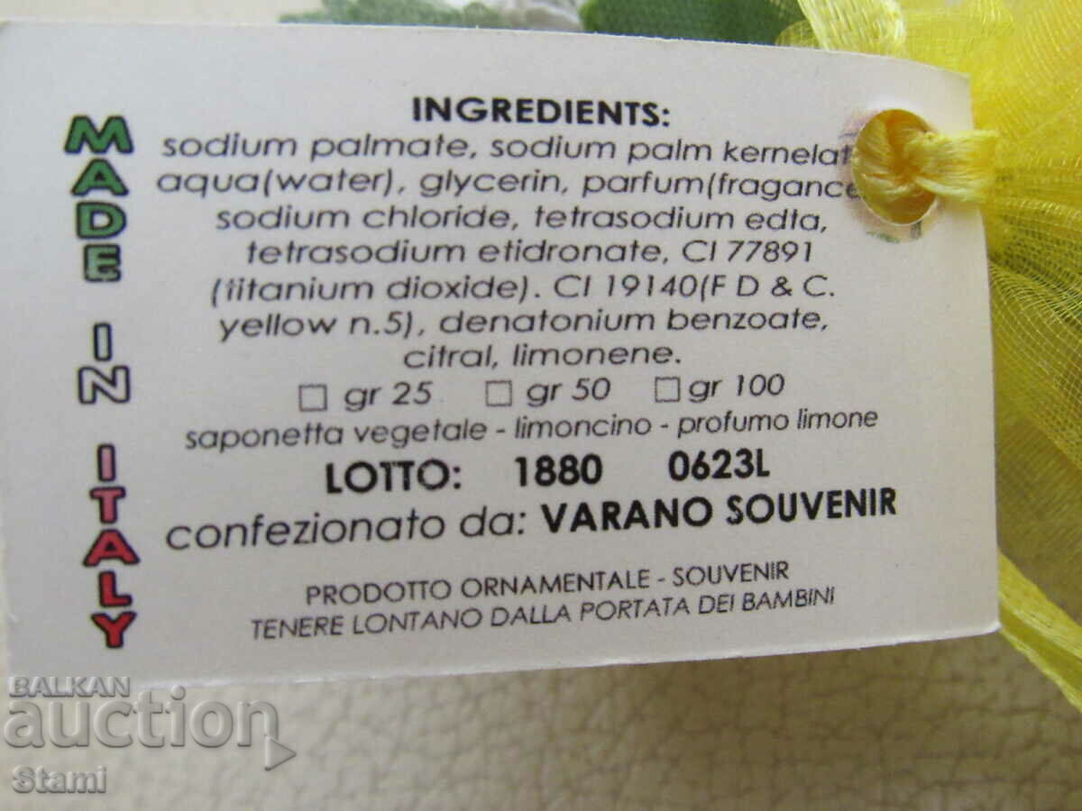 Delivery of Toilet soap from Amalfi, Italy Delivery of Toilet soap from Amalfi, Italy