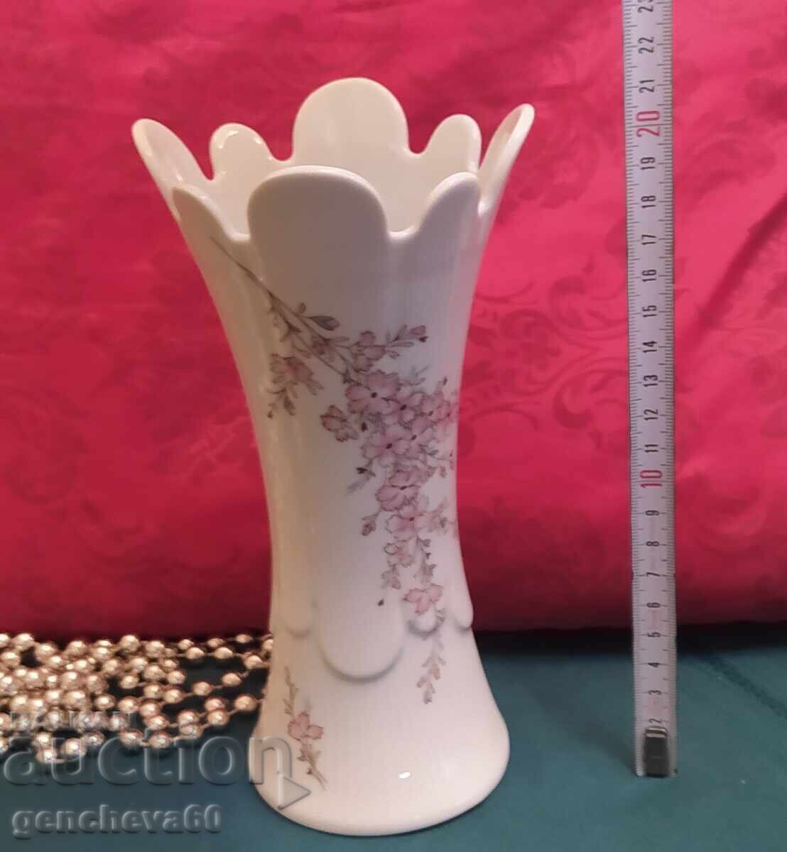 Porcelain vase painted flowers Eschenbach Porcelain vase painted flowers Eschenbach