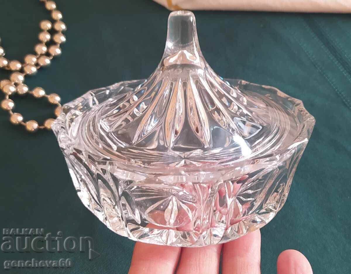 Crystal container with lid bonbonniere - 7 Crystal container with lid bonbonniere - 7