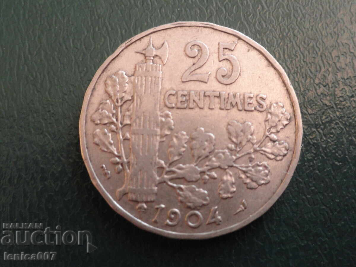 Auction  France 1904 - 25 centimes