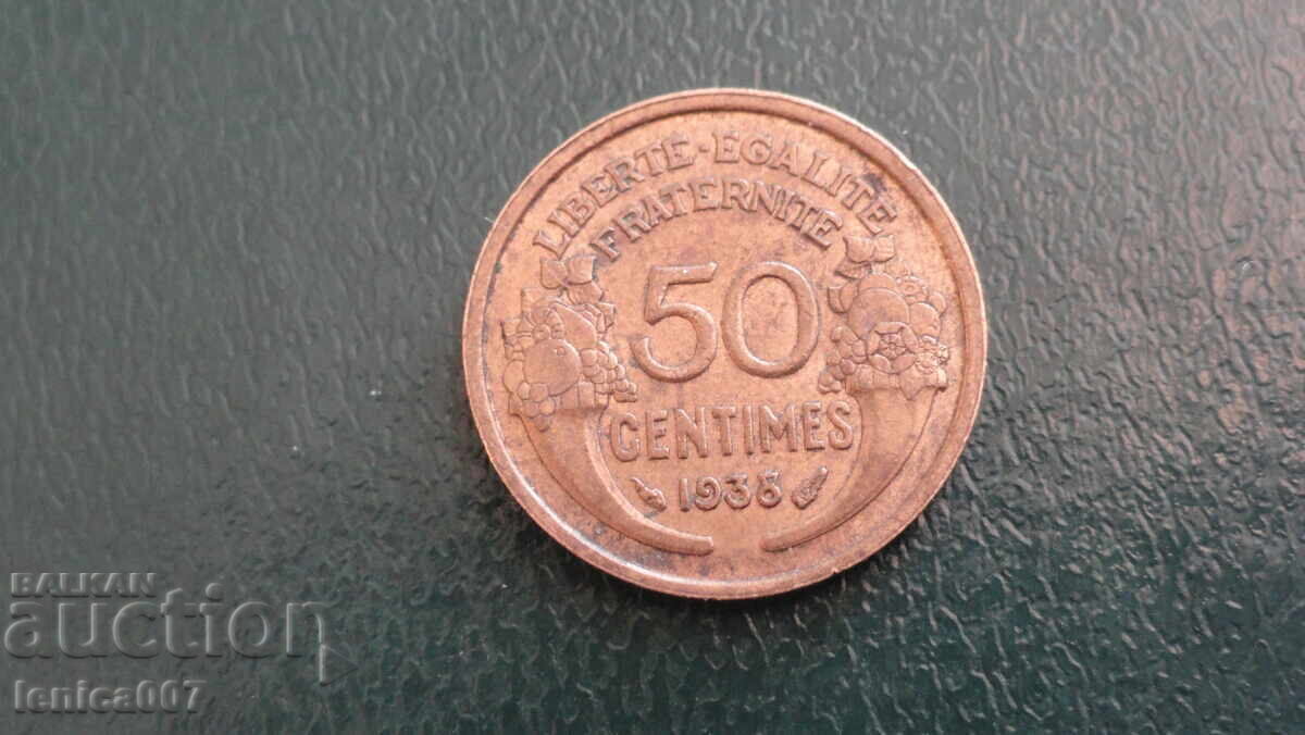 Delivery of France 1938 - 50 centimes Delivery of France 1938 - 50 centimes
