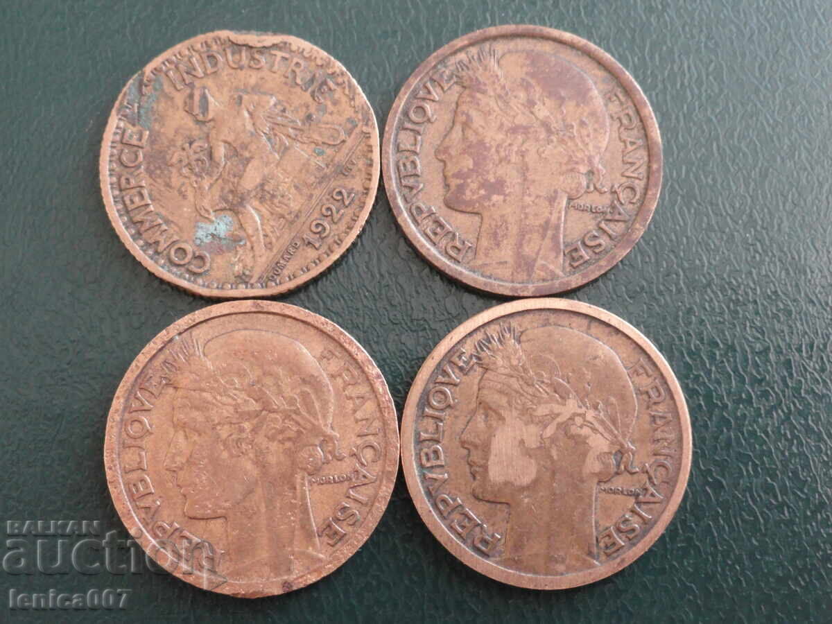 France 1922-34 - 1 franc (4 pieces) - 5 France 1922-34 - 1 franc (4 pieces) - 5