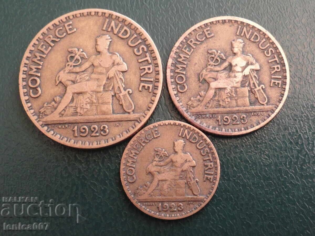 Auction France 1923 - Francs (3 pieces) Auction France 1923 - Francs (3 pieces)