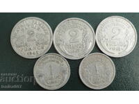 France 1943-59 - Aluminum francs (5 pieces)