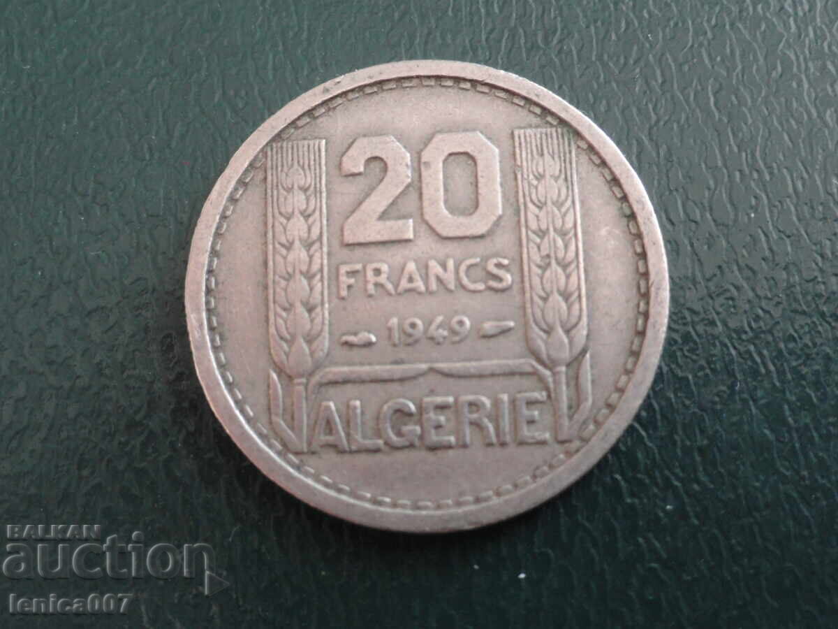 Auction Algeria 1949 - 20 francs Auction Algeria 1949 - 20 francs