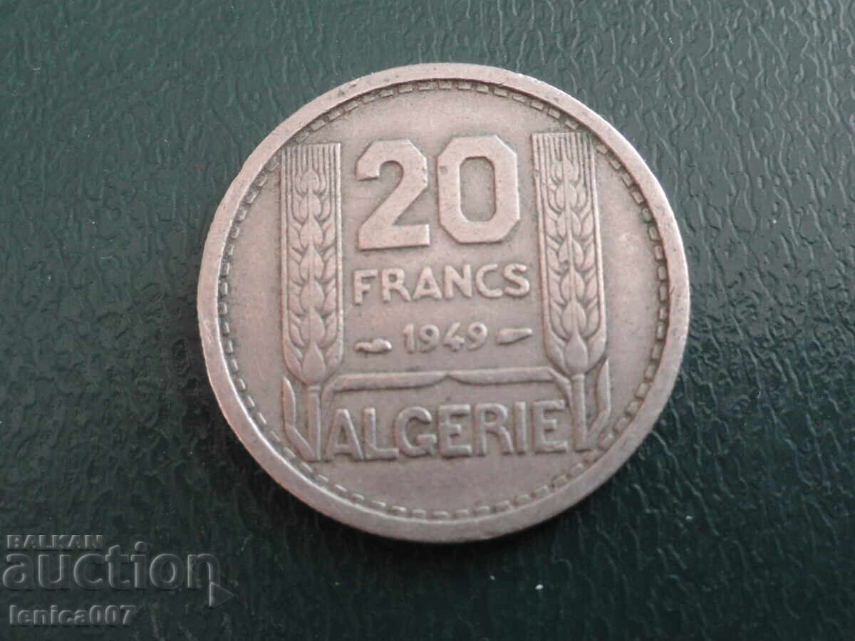 Algeria 1949 - 20 francs - 5 Algeria 1949 - 20 francs - 5