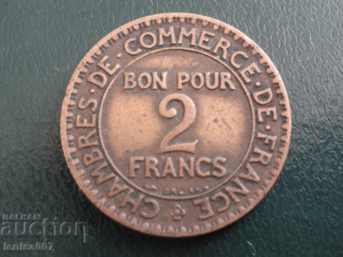 France 1923 - 2 francs with price 2.20 BGN | € 1.12