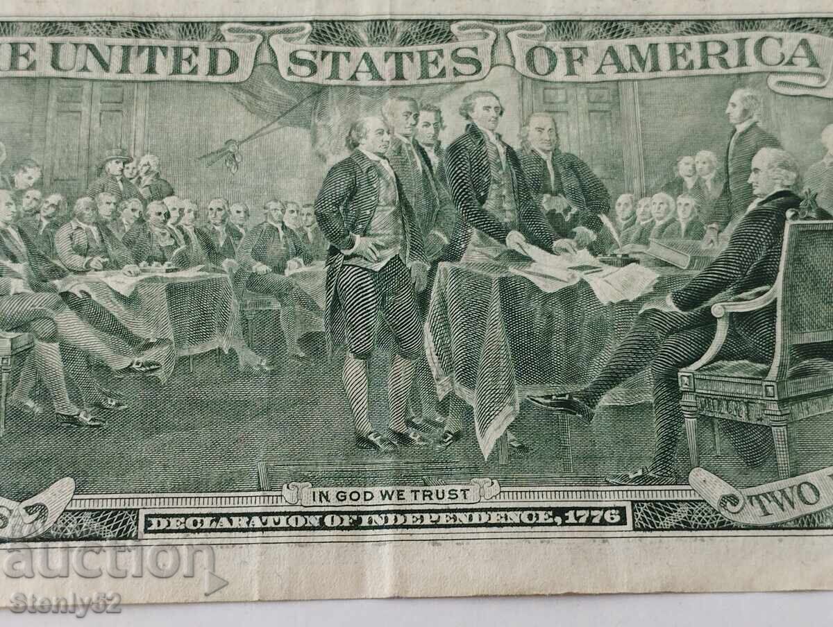 Auction US two dollar banknote from 2003 Auction US two dollar banknote from 2003