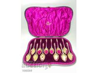 1890 Victorian Silver Spoons 12 Apostles England Box