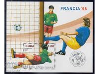 1997. Cuba. World Cup in football - France (1998). Block.