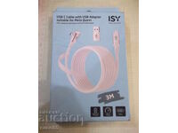 "ISY" cable for charging and data transfer USB-C to USB-C-3m.