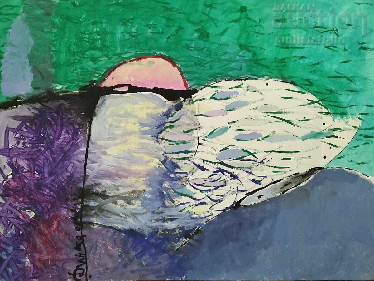 Painting, abstraction, signed "Dinka", 1999. Painting, abstraction, signed "Dinka", 1999.