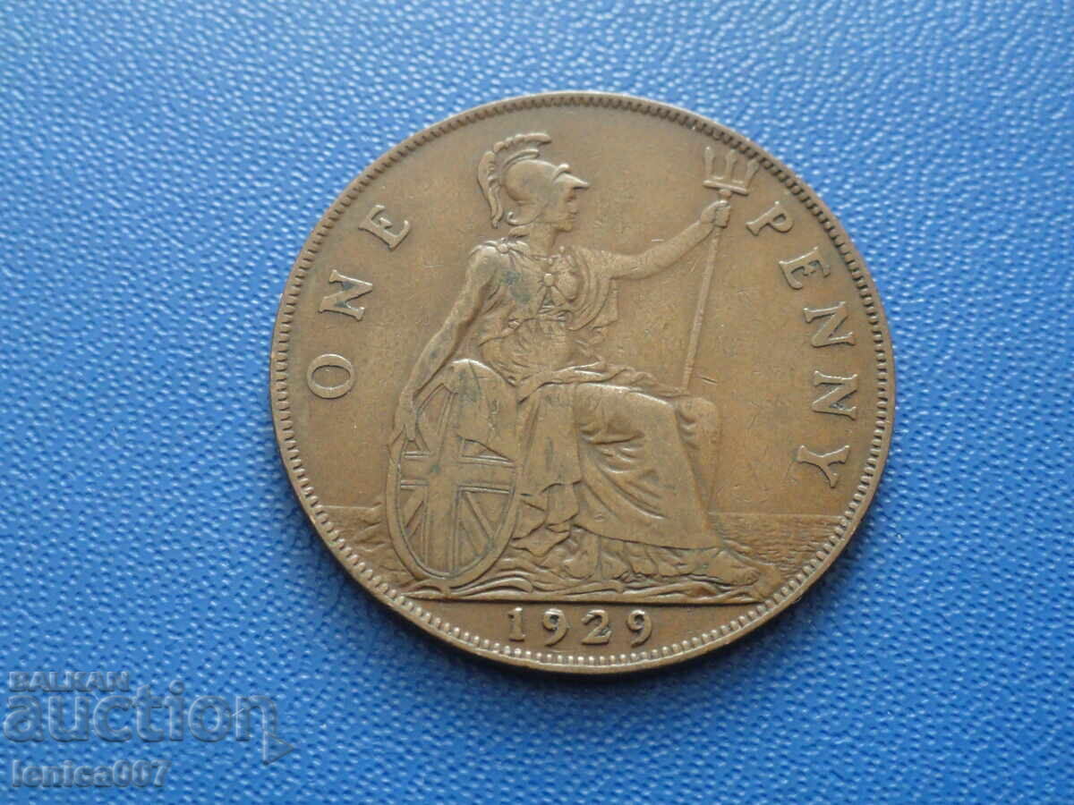Auction Great Britain 1929 - 1 penny (m) Auction Great Britain 1929 - 1 penny (m)