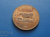 Guernsey 1986 - 2 pence (m)