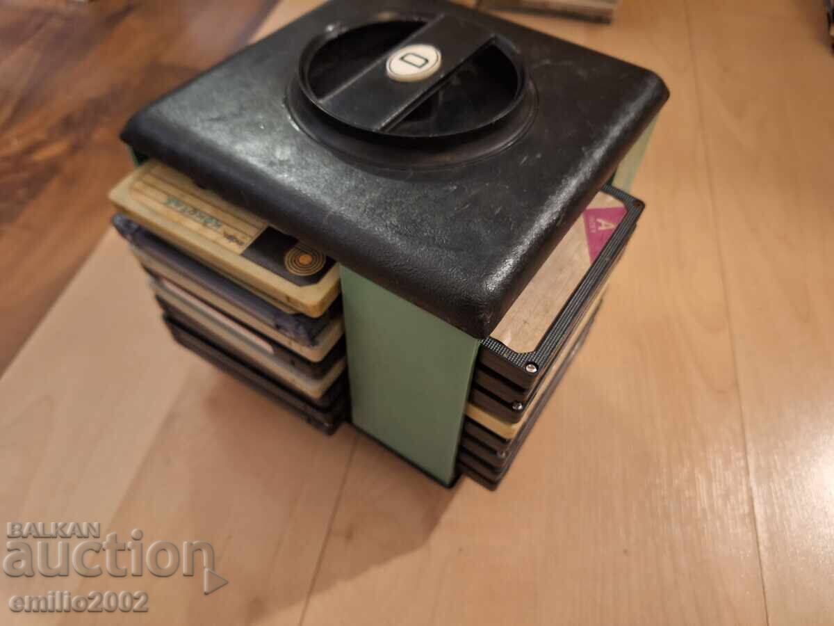 32 audio cassettes in a carousel rack - 5