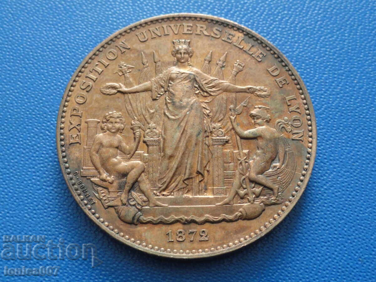 France 1872 - Medal "Exposition Universelle de Lyon" (m) France 1872 - Medal "Exposition Universelle de Lyon" (m)