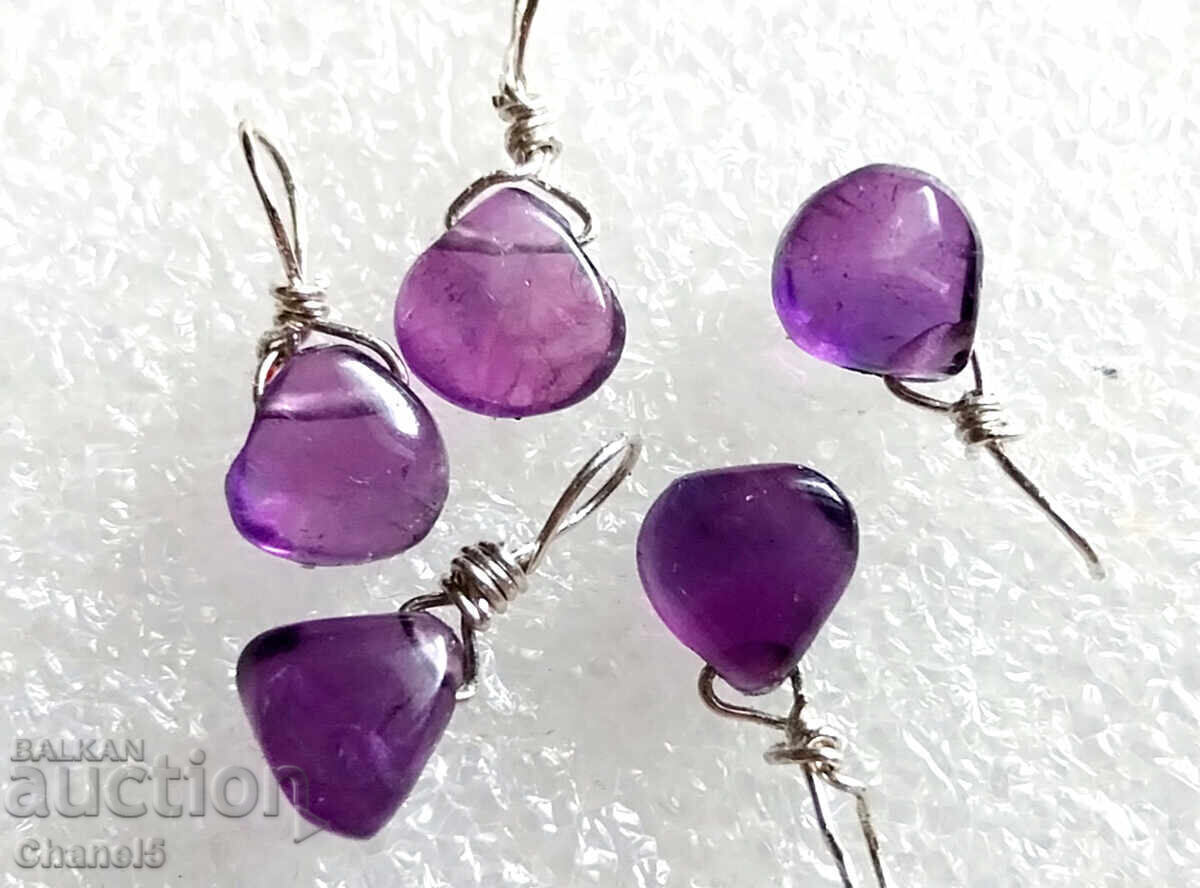 MEDALLION with PURPLE AMETHYST AND 925 SILVER (123) with price 12.90 BGN | € 6.60 MEDALLION with PURPLE AMETHYST AND 925 SILVER (123) with price 12.90 BGN | € 6.60