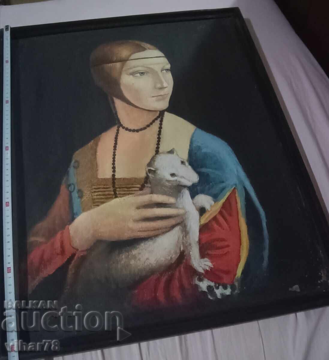 Копие на картината на Леонардо да Винчи -дамата с хермалина с цена 219.99 лв. | € 112.48 Копие на картината на Леонардо да Винчи -дамата с хермалина с цена 219.99 лв. | € 112.48