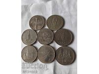 Lot de 8 monede de 1 rublă Rusia URSS