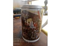 Antique mug Germany with drawing