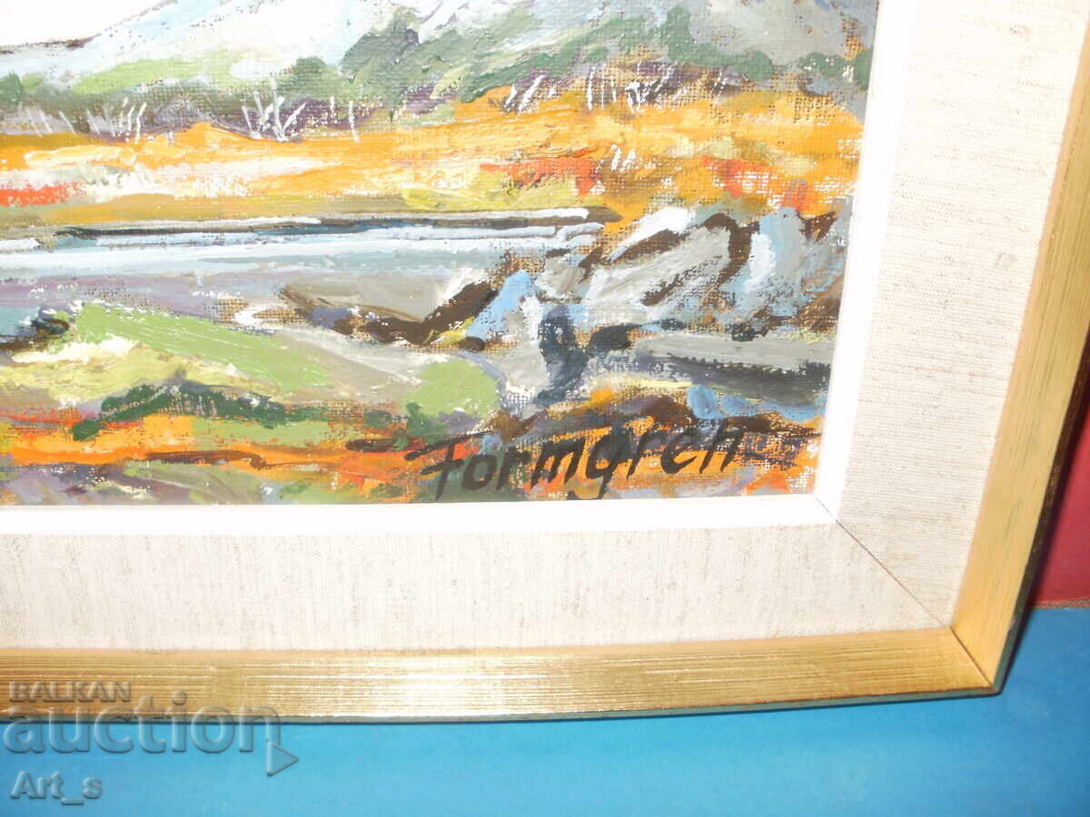 Framed impressionist landscape painting by Leif Formgren with price 99.99 BGN | € 51.12