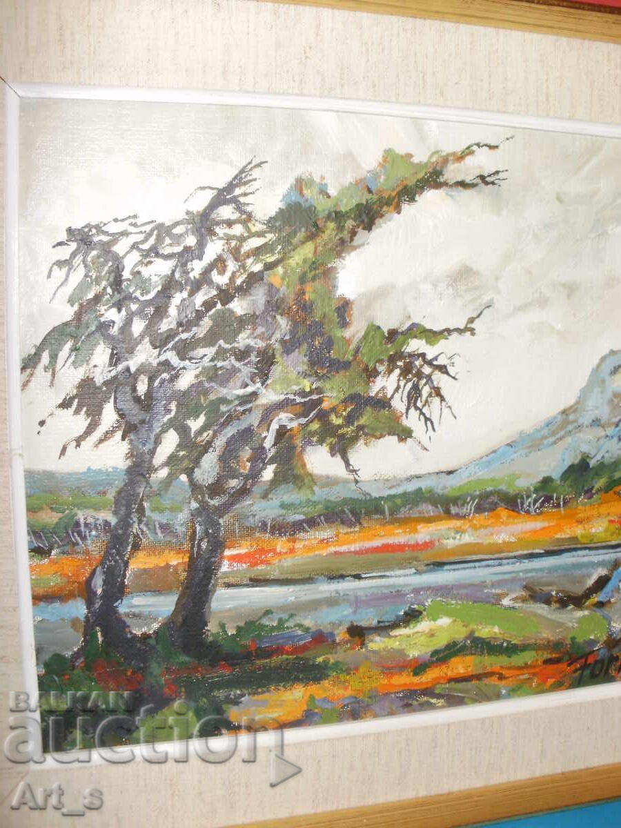 Auction  Framed impressionist landscape painting by Leif Formgren