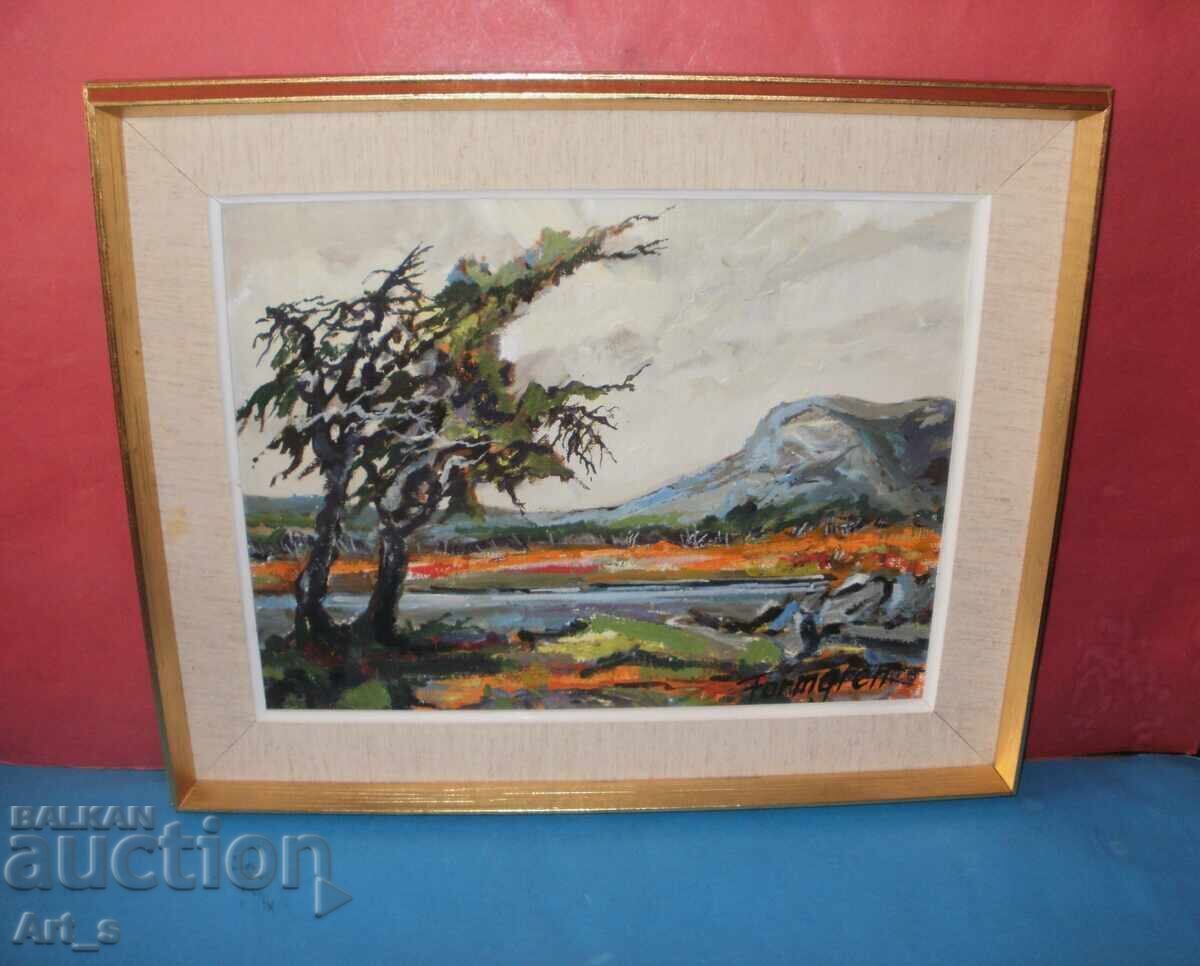 Delivery of Framed impressionist landscape painting by Leif Formgren