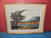 Framed impressionist landscape painting by Leif Formgren