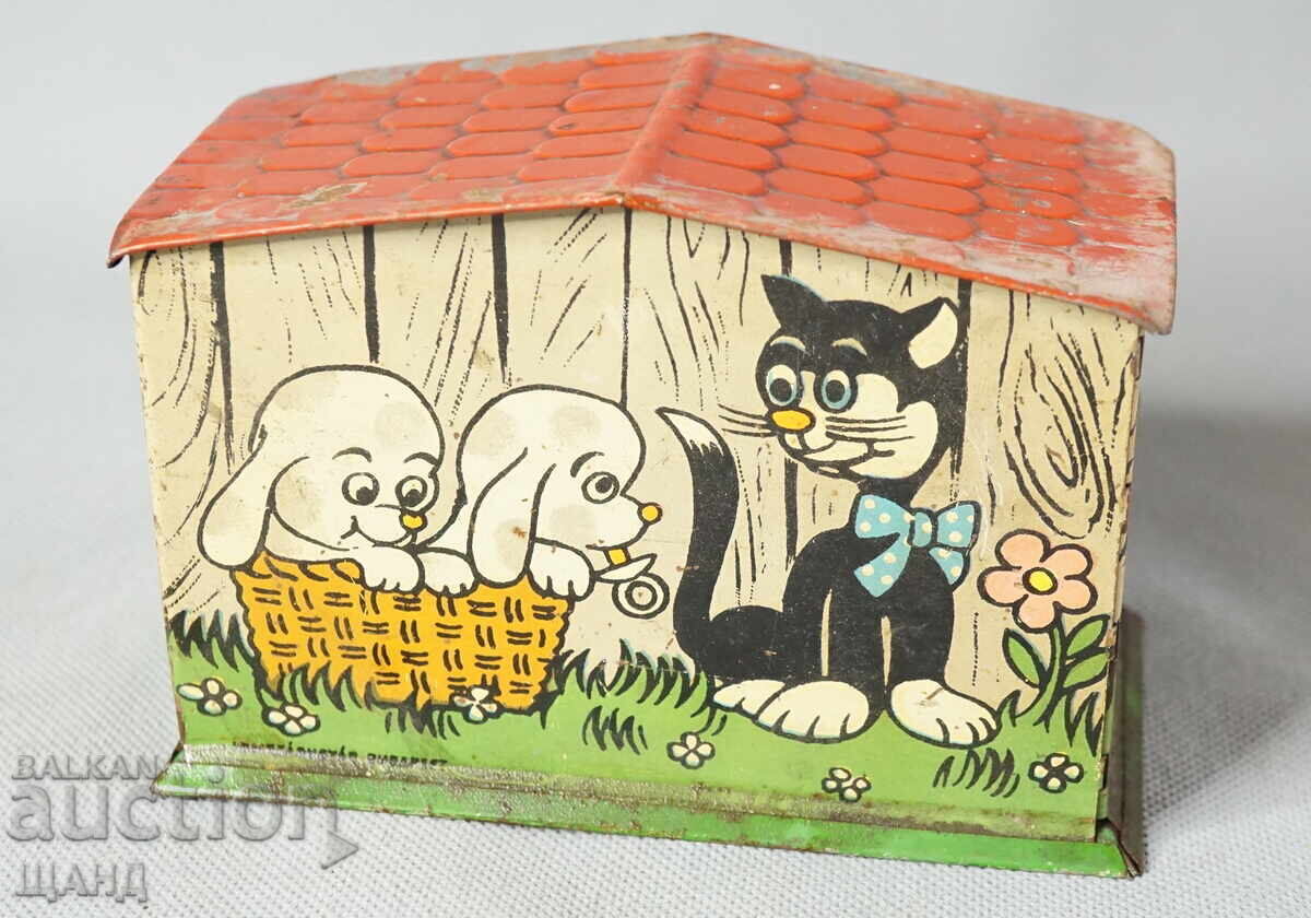 Old Metal Children's Toy Money Box Dog - 5 Old Metal Children's Toy Money Box Dog - 5