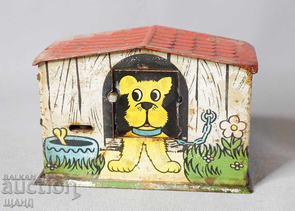 Old Metal Children's Toy Money Box Dog Old Metal Children's Toy Money Box Dog