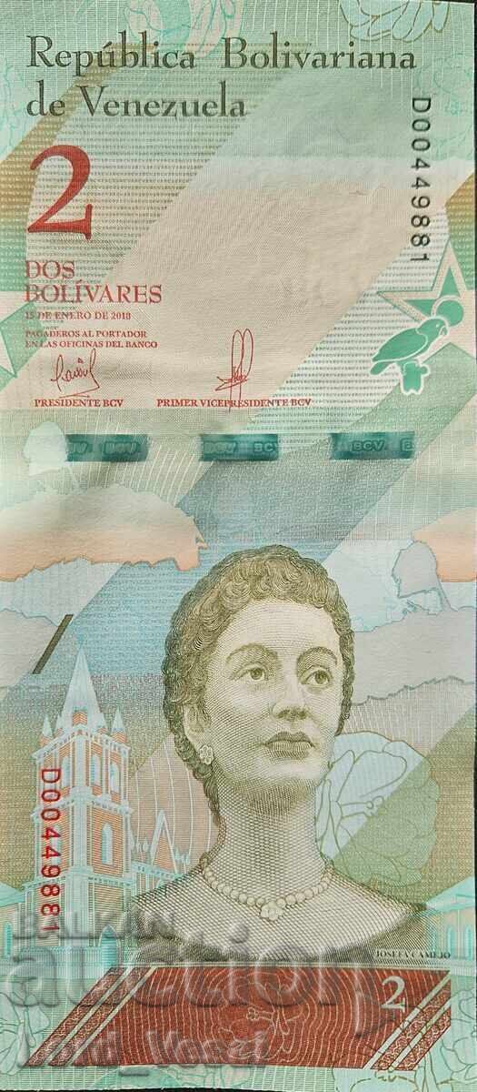 Βενεζουέλα - 2 Bolívares 2018 - Pick- P-101a UNC Βενεζουέλα - 2 Bolívares 2018 - Pick- P-101a UNC