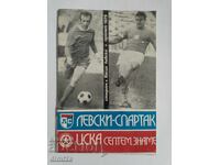 program de fotbal Levski - CSKA 1975