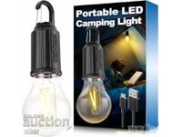 Rechargeable LED camping tent lamp