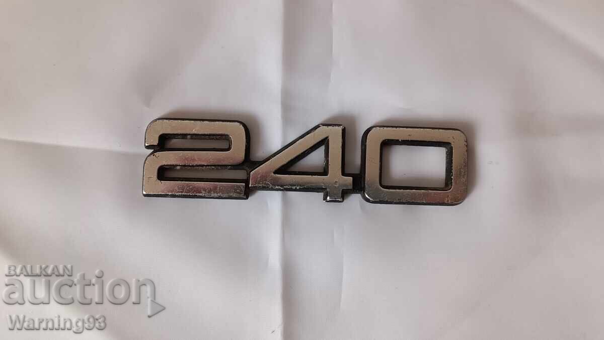 Auction Metal emblem - inscription from Volvo / Volvo 240 - Original Auction Metal emblem - inscription from Volvo / Volvo 240 - Original