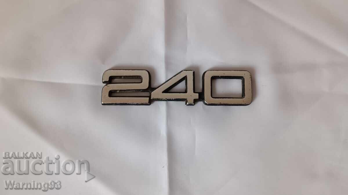 Metal emblem - inscription from Volvo / Volvo 240 - Original Metal emblem - inscription from Volvo / Volvo 240 - Original
