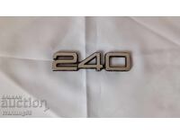 Emblema metalica - inscriptie de la Volvo / Volvo 240 - Original
