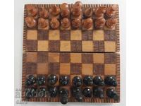 Wooden chess, 16.5 x 8.5 cm., very well preserved