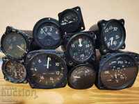 Lot of 9 aircraft aviation instruments